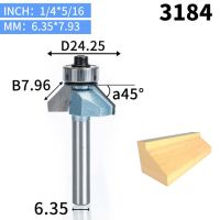 Huhao เครื่องตัดดอกกัด1/2 "1/4" ก้านเราเตอร์เกรดอุตสาหกรรมสำหรับดอกสว่านโนสม้าไม้45องศาเครื่องมือซีเอ็นซีงานไม้ Endmil 1ชิ้น