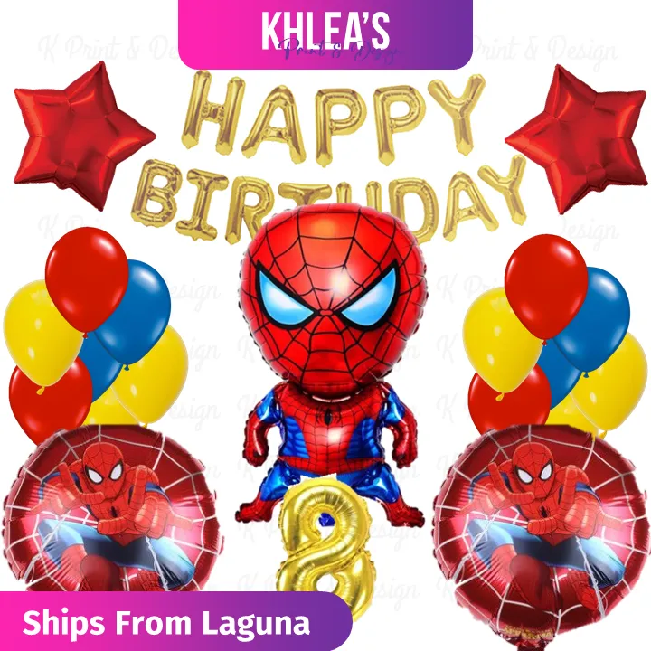 Superhero Avengers Balloon Man Spider Birthday Letter Set (PLEASE CHAT THE  AGE) | Lazada PH