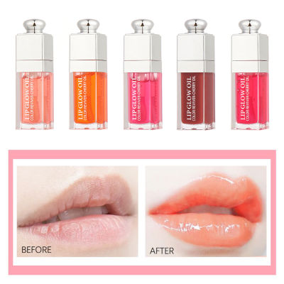 6Ml Clear Crystal Jelly Moisturizing Lip Gloss Moisturizing ลิปสติก Hydrating Polished Lips Oil Plumping Lips แต่งหน้า