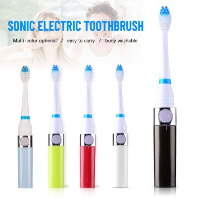 【LZ】■❀♨  3 cabeças de escova automático aldult bateria seca sônica escova de dentes goma cuidados com a limpeza oral escova de dentes elétrica