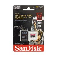 SanDisk 64GB Extreme PRO microSDXC UHS-I Memory Card ( 200MB/s ) with SD adapter