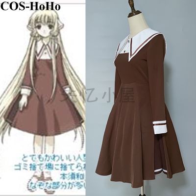 COS HoHo Anime Chobits Chii Sweet Lovely Dress Uniform Cosplay Costume Halloween Party Role Play Outfit Dailydress For Women NEW