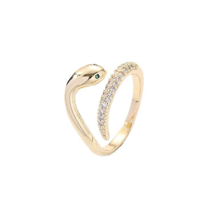 cod-european-and-temperament-micro-inlaid-zircon-serpentine-ring-fashion-copper-plated-18k-gold-open-female