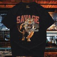 (พร้อมส่ง) เสื้อ savage tiger ผ้าCotton 100%  ทั้งทรงปกติและ OVERSIZE