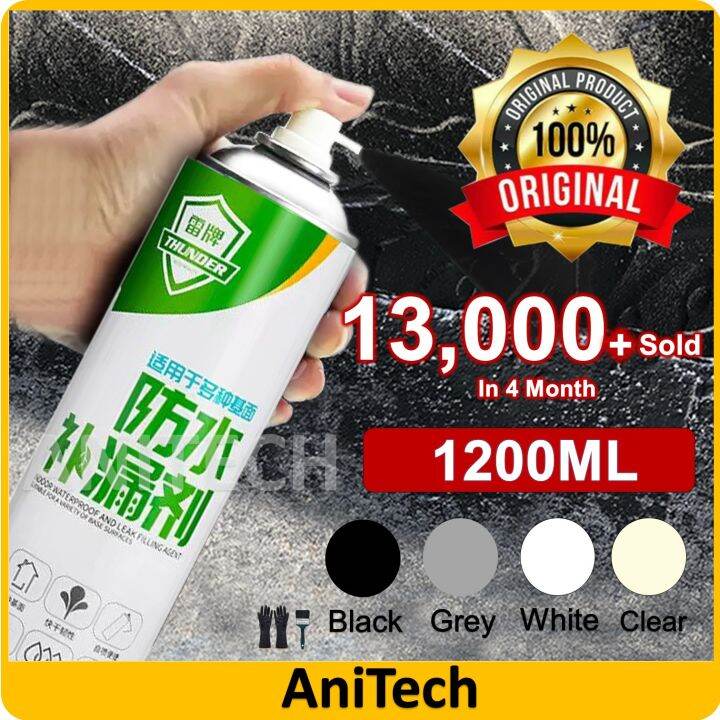 1200ml Leak Seal Repair Spray Leak Stop Sealant Gutter Roof Awnings Leak Sealant Waterproof 5894