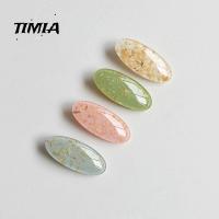 TIMIA ฟอยล์สีทอง คลิปปากเป็ดรูปไข่ มินิมินิ สไตล์เกาหลีแบบ ที่หนีบผมทรายดูด หวานหวานแหววว สีสันสดใส กิจกรรมกลางแจ้งกลางแจ้ง