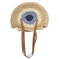 Round Straw Bags Women Summer Rattan Bag Handmade Woven Beach Cross Body Bag Circle Bohemia Handbag