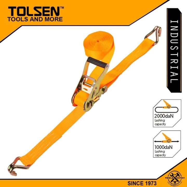 Tolsen Industrial Steel Ratchet Tie Down (38mm x 6M) 62261 | Lazada PH