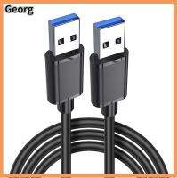 GEORG หม้อน้ำ หัวคู่ แล็ปท็อป สาย USB 3.0 สายข้อมูล ตัวขยาย USB ประเภทชายกับชาย