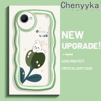 เคส Chenyyka สำหรับ Realme C30 C30s Narzo 50i Prime เคสการ์ตูนลายกระต่ายโชคดีคลื่นกันกระแทกแบบใสนิ่มเคสมือถือโปร่งใสลายกล้องถ่ายรูปที่สร้างสรรค์เคสซิลิกาเจลฝาครอบป้องกัน