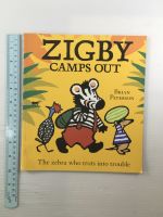 ZIGBY CAMPS OUT The zebra who trots into trouble by Brian Paterson Paperback book หนังสือนิทานปกอ่อนภาษาอังกฤษสำหรับเด็ก (มือสอง)