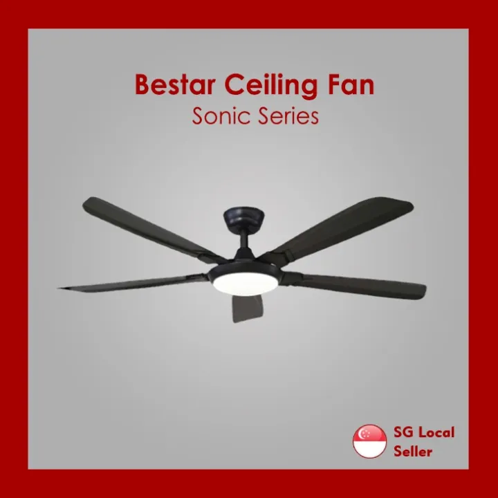 BESTAR SONIC Ceiling Fan DC Motor 24W LED Light (5blades) ANTIRUST