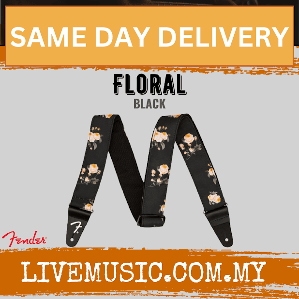 Fender Floral Guitar Strap, Black Lazada