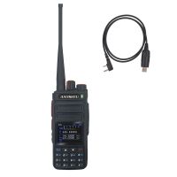 ANYSECU วิทยุสื่อสารสองทางระบบ UHF VHF 10W Uvf9plus พร้อมวิทยุ FM ตัวนับความถี่ Ftion 6800Mah สายคู่สแตนด์บายสองทาง