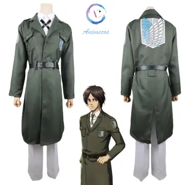 Attack on Titan Jacket Coat Shingeki no Kyojin Cosplay Eren Levi Jacket  Halloween Costume 