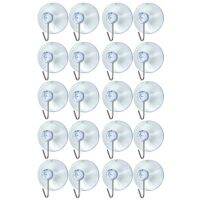 20 Windows Transparent Suction Cup Suction Cup Hook Clothes Jacket Metal Hook