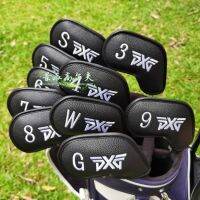 PXGG Golf iron cover lychee pattern club cover high-grade leather embroidery club cover 10 pack magnetic suction type