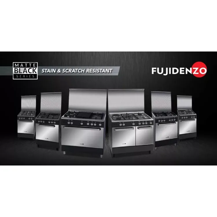 Fujidenzo 60 cm, 4 Gas Burner Cooking Range with Rserie FGR6640VTRCMB