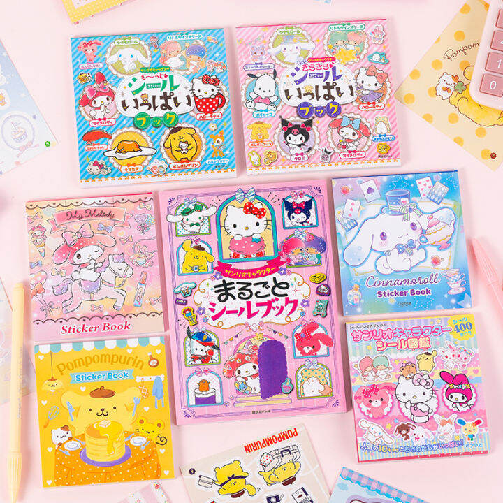 Japanese Sanrio sticker book cute girl heart stickers book Kuromi diy ...