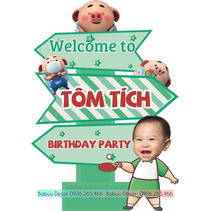 Banner sinh nhật bảng tên sinh nhật cho bé trai bé gái Trang trí sinh nhật  thôi nôi đầy tháng  Lazadavn