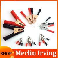 Merlin Irving Shop 1 Pair Alligator Clips Probe Crocodile Clip Clamps Connector 5A 30A 50A 100A Test Lead Car For Test Electrical DIY Tool