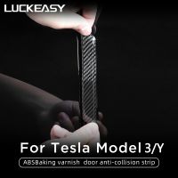 LUCKEASY For Tesla Model 3 Model Y Car Door Anti-collision Strip ABS Paint Body Anti Scratch Sticker Modification Accessories