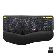 Delux Bàn Phím Công Thái Học Không Dây Bluetooth GM902Pro 104 Phím Tiêu