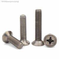 ✽ 2/5Pcs M1.6 M2 M2.5 M3 M4 M5 M6 M8 TA2 Pure Titanium Gr2 GB819 Cross Phillips Flat Countersunk Head Screw Bolt Length 3-50mm