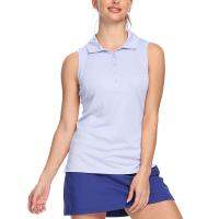 Women Sleeveless Polo Golf Shirts Quick Dry 50+ UV Protection V-Neck with Collar Lightweight Tennis Tank Tops