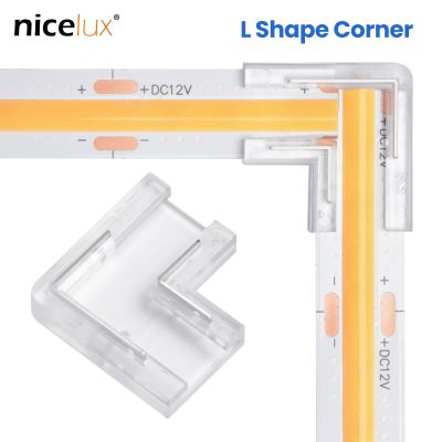 L Shape Corner 2pin 3pin 4pin 5/8/10mm LED Strip IP20 Connector Terminal 90 Degree LED COB SMD Strip Connectors Quick Connect Watering Systems Garden