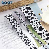 Cute Cow Pattern Decoration Bow-knot Grosgrain Ribbons Multiple Sizes 22301-4 10Yards Bow Cap DIY Decorations Gift Wrapping  Bags