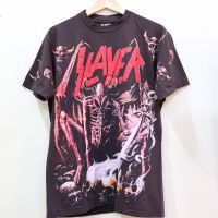 เสื้อวงSlayer ลายโอเวอร์ปริ้น สไตล์วินเทจ สกรีนทั้งตัว ผ้านอก เสื้อOVP เสื้อวินเทจญี่ปุ่น เสื้อโอเวอร์ไซส์ เสื้อวงดนตรีต่างประเทศ เสื้อวงร๊อค เสื้อวงทัวร์