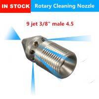 Sewer Cleaning Jetter Nozzle 9 Jet 3/8 Male 4.5 Rotary Pressure Washer Drain Cleaning Nozzle Stainless Steel 303