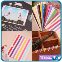 WAY2TOP 10 sheets ใหม่ DIY วินเทจ การ์ด อัลบั้ม สติ๊กเกอร์กรอบรูป สมุดภาพ ตัวป้องกันมุมภาพ