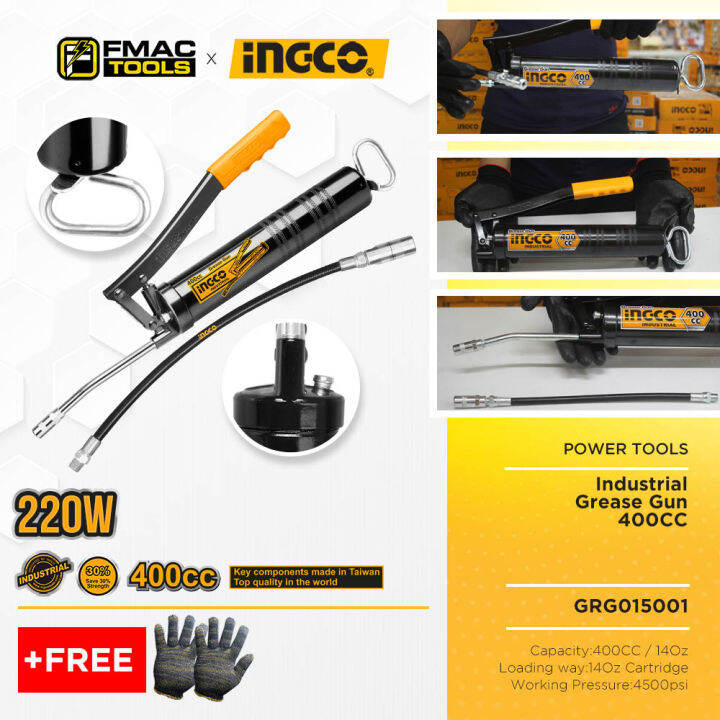 INGCO Industrial Grease Gun 400CC GRG015001 IHT + FREEBIES FMAC TOOLS ...