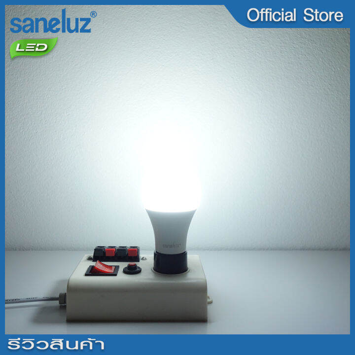 saneluz-10-แถม-5-หลอดไฟ-led-bulb-12w-แสงสีขาว-daylight-6500k-แสงสีวอร์ม-warm-white-3000k-หลอดไฟแอลอีดี-หลอดปิงปอง-ขั้วเกลียว-e27-ใช้ไฟบ้าน-220v-led-vnfs