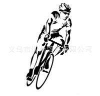 [COD] Hot Boy Riding a Pattern Self-adhesive Wall Sticker Decoration Bedroom Generation Carving