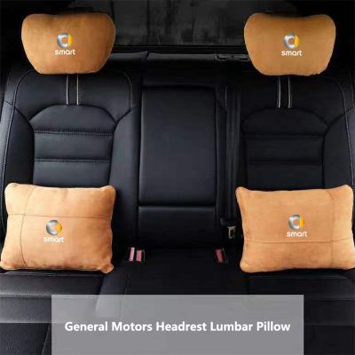 npuh High Quality Car Headrest Neck Support Seat Soft Neck Pillow For smart fortwo forfour 450 451 455 453 Car lumbar pillow