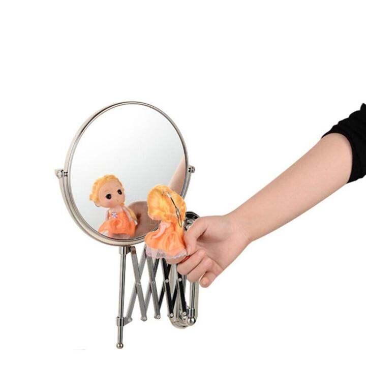 [COD]6 Inch Retractable Mirror Extendable Mirror For Bathroom Mirror To