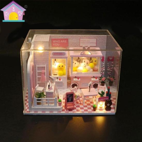 Girl doll house furniture toy diy miniature room diy wooden dollhouse - ảnh sản phẩm 3