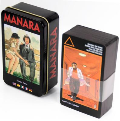 กล่องเหล็ก78แผ่น Manara ไพ่ทาโรต์