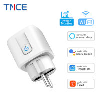 TNCE Tuya 16A20A WiFi สมาร์ทซ็อกเก็ตสหภาพยุโรปปลั๊กสมาร์ทที่มีการตรวจสอบพลังงานฟังก์ชั่นเวลาการควบคุมเสียงกับ Alexa Hom