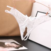 【YD】 WomenS Soil Color Underpants Crotch Transparent Panties Low Waist Briefs Bow Ultra Thin Thongs