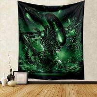 Alien Predator ฮาโลวีน Tapestry Wall แขวนเวทมนตร์อุปกรณ์ของขวัญวันฮาโลวีนคริสต์มาสเวทมนตร์อุปกรณ์ตกแต่งภายในบ้าน