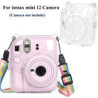 เคสแข็งใสคริสตัลสำหรับ Instax Mini 12กระเป๋าฝาครอบป้องกันกล้องพร้อม Tali Bahu