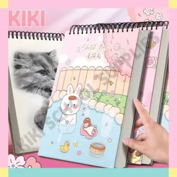 Anime Sketchbook Notebook, Notebook Spiral Cat Book