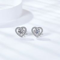 Moissanite diamond 0.5ct earrings silver 925