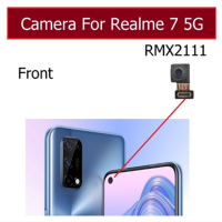 กล้องหน้าหลังของแท้สำหรับ Oppo Realme 7 5G โมดูลกล้องหันหน้าไปทางหลักชิ้นงอสำหรับเปลี่ยนอะไหล่