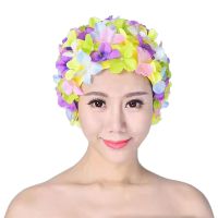 3D Flower Swimming Cap Breathable Bathing Cap Soft Long Hair Water Sports Hat Ear Protection Comfortable Pool Accesories Swim CapsTH