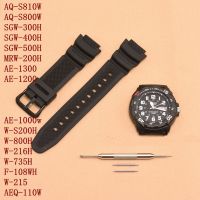 18mm Resin Rubber For Watch AQS-810 AEQ-110 AE-1200 Watch Band Male SGW400 Waterproof Strap 【BYUE】